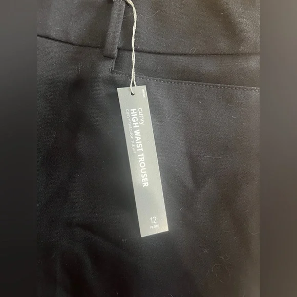 LOFT Curvy High Waist Trouser- 12 Petite - Black - Picture 2 of 3